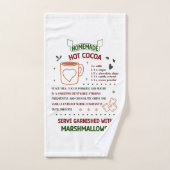 Feestelijke Kersthanddoek Zelfgemaakte Hot Cocoa R Handdoek (Handdoek)