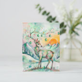 Feestelijke kerstherten briefkaart (Staand voorkant)