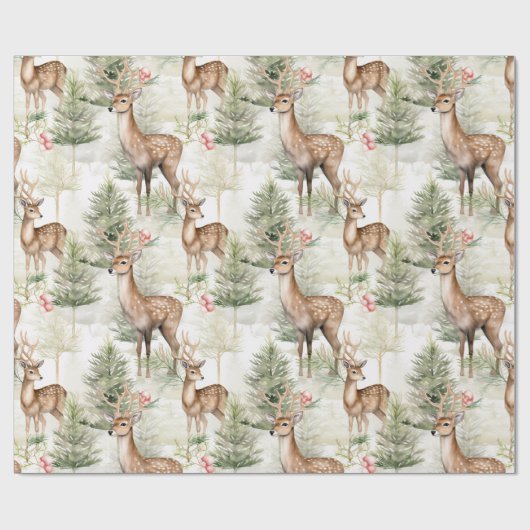 Feestelijke kerstherten cadeaupapier (Vlak)