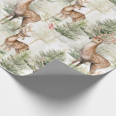 Feestelijke kerstherten cadeaupapier (Hoek)