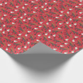 Feestelijke Kerstherten: Sneeuwmanpatroon Cadeaupapier (Hoek)