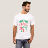 Feestelijke Kersthond T-shirt (Voorkant volledig)