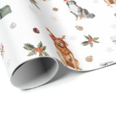feestelijke kersthonden 1 cadeaupapier (Rol Hoek)