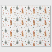 feestelijke kersthonden 2 cadeaupapier (Vlak)