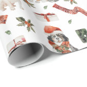 feestelijke kersthonden 3 cadeaupapier (Rol Hoek)