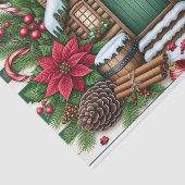 Feestelijke Kersthut Omgeven Door Vakantie Deco Tissuepapier (Detail)