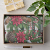 Feestelijke Kersthut Omgeven Door Vakantie Deco Tissuepapier (Geschenk)