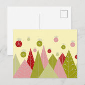 Feestelijke kerstillustratie feestdagenkaart (Voorkant / Achterkant)