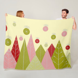 Feestelijke kerstillustratie fleece deken
