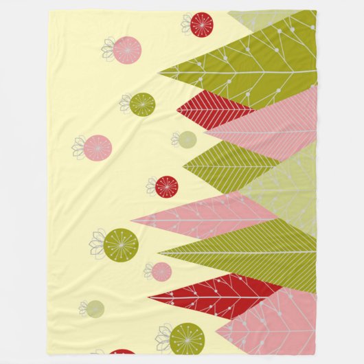 Feestelijke kerstillustratie fleece deken (Voorkant)