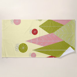 Feestelijke kerstillustratie strandlaken