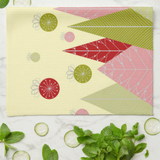 Feestelijke kerstillustratie theedoek