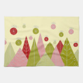 Feestelijke kerstillustratie theedoek (Horizontaal)