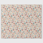 Feestelijke kerstinpakpapier vreugde! cadeaupapier (Vlak)