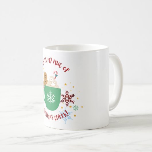 Feestelijke kerstjuichende Mok met Gingerbread Man (Voorkant rechts)