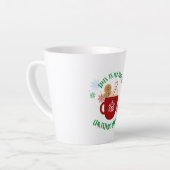 Feestelijke kerstjuichende Mok met Gingerbread Man (Linkerhoek)