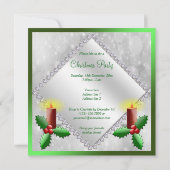 Feestelijke Kerstkaars & Diamanten Kaart (Achterkant)