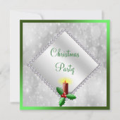 Feestelijke Kerstkaars & Diamanten Kaart (Voorkant)