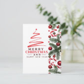 feestelijke kerstKaart (Staand voorkant)