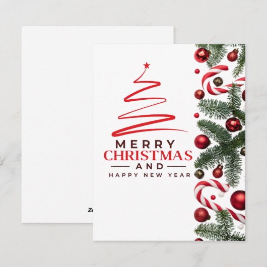 feestelijke kerstKaart (Voorkant / Achterkant)