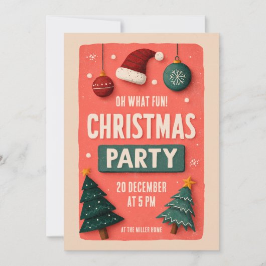 Feestelijke kerstkaart kaart (Voorkant)