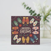 Feestelijke kerstkaart kaart (Staand voorkant)