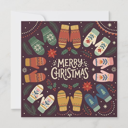 Feestelijke kerstkaart kaart (Voorkant)