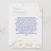 Feestelijke kerstkaart met cadeaus kaart (Achterkant)