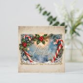 Feestelijke Kerstkaart met Glans (Staand voorkant)