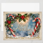 Feestelijke Kerstkaart met Glans (Voorkant / Achterkant)