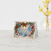 Feestelijke Kerstkaart met Glans Kaart (Gele Bloem)