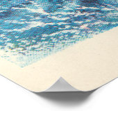 Feestelijke kerstkaart met haas en trommel poster (Hoek)