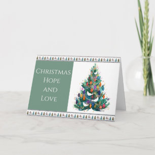 Feestelijke kerstkaart met warmte kaart
