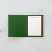 feestelijke kerstkabouter sneeuwpop feestdagen kaart (Binnen)