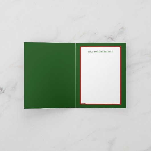 feestelijke kerstkabouter sneeuwpop feestdagen kaart (Binnen)