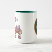 Feestelijke kerstkameel en monogram mok (Midden)