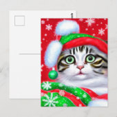 Feestelijke kerstkatten briefkaart (Voorkant / Achterkant)