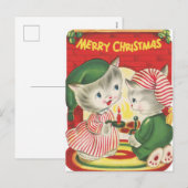 feestelijke kerstkatten feestdagenkaart (Voorkant / Achterkant)