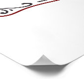 feestelijke kerstkerst Kringle snoep Poster (Hoek)