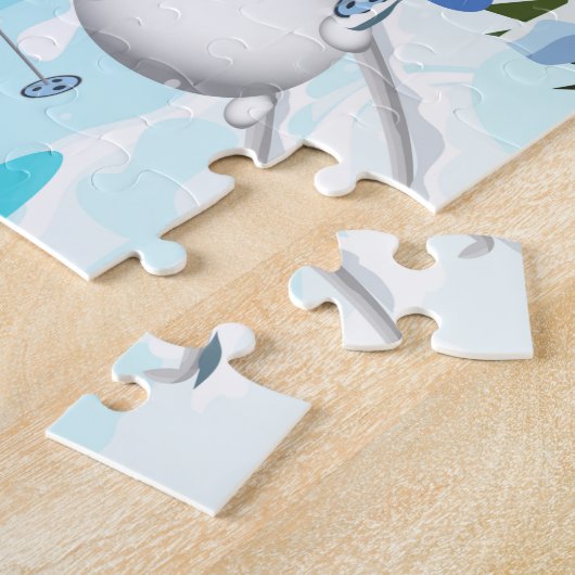 feestelijke kerstkerstfeestdag legpuzzel (Zijkant)