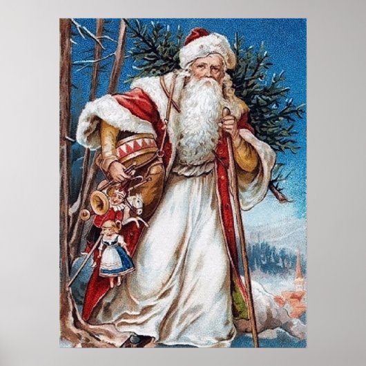 feestelijke kerstkerstfeestdag poster (Voorkant)