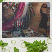 feestelijke kerstkerstfeestdag theedoek (Gevouwen)