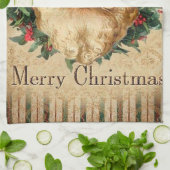 feestelijke kerstkerstfeestdag theedoek (Gevouwen)