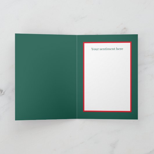 feestelijke kerstkerstkerstkerstman voegt gevoel t feestdagen kaart (Binnen)