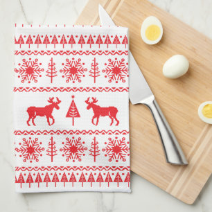 feestelijke kerstkeuken theedoek