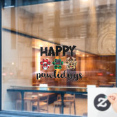 feestelijke kerstkeukenkunst raamsticker (Cafe Raam)