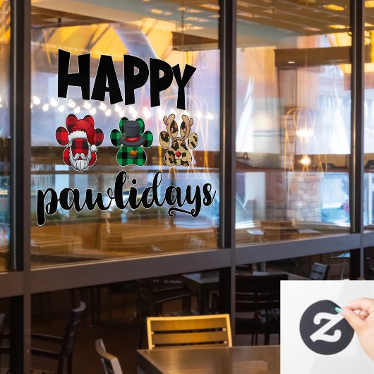 feestelijke kerstkeukenkunst raamsticker (Restaurant Raam)