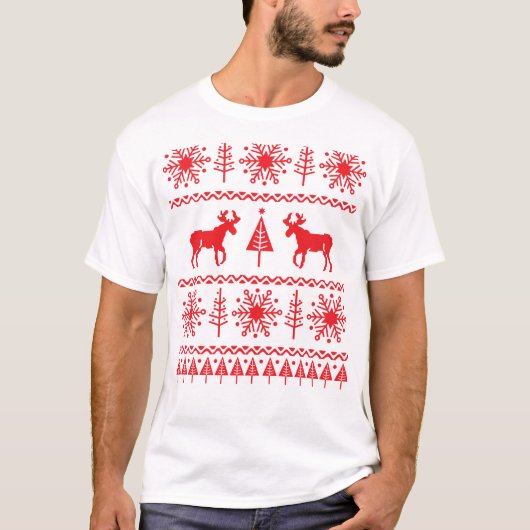 feestelijke kerstkeukenpatroon t-shirt (Voorkant)