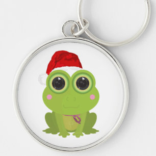 Feestelijke Kerstkikker Sinterklaashoed Cute Kawai Sleutelhanger