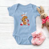 Feestelijke Kerstkitten Gingerbread Letter C Meisj Romper